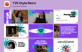 复古美学y2k风格品牌营销策划演示文稿设计ppt模板 Y2K Style Retro PowerPoint