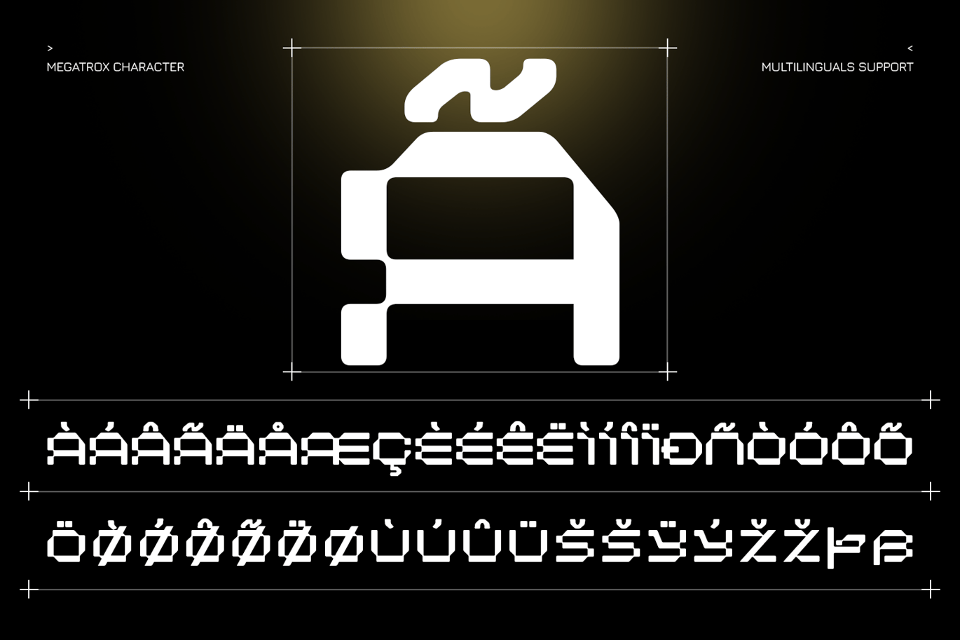 未来科幻机甲品牌电影海报徽标设计无衬线英文字体安装包 Megatrox – Mecha Font , 第4张