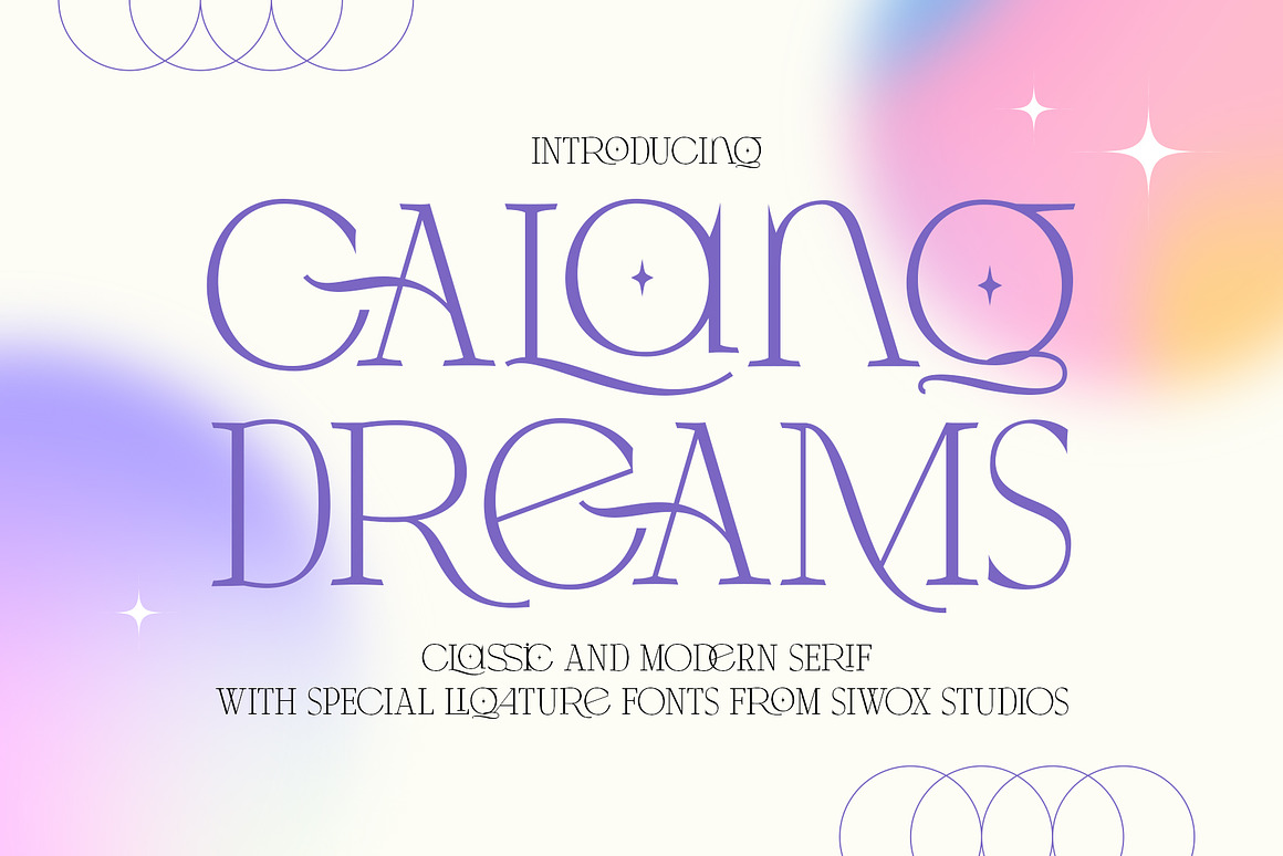 时尚优雅品牌包装徽标设计衬线英文字体安装包 Calang Dreams , 第1张