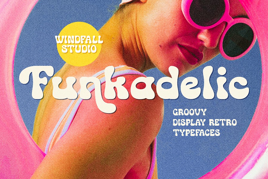 时尚复古品牌海报徽标设计装饰英文字体安装包 Funkadelic – Groovy Display Retro Typeface , 第1张