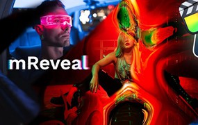 FCPX插件：MotionVFX - mReveal 101个复古时尚迷幻液化扭曲、畸变、失真、故障、噪波、螺旋、运动、棱镜环形透镜视频过渡特效FCPX插件