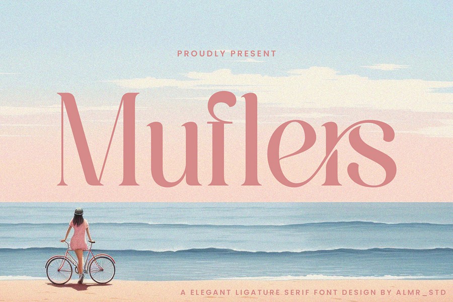 时尚优雅品牌包装婚礼设计衬线英文字体安装包 Muflers – Ligature Serif , 第1张