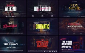 PR预设 30组时尚电影片头纪录片预告片海报标题动画模板素材 Cinematic Film Titles for Premiere Pro