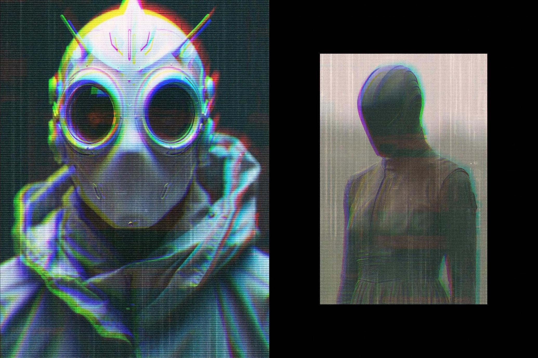 复古故障毛刺照片效果ps特效滤镜样机 Retro Glitched Photo Effect , 第4张