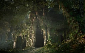 古典神秘失落森林深处建筑植被3D模型UE格式素材Deep in the Forest