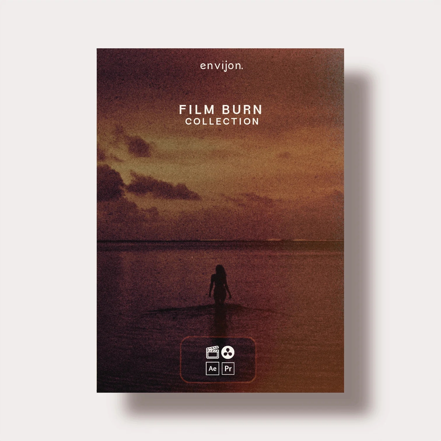 envijon 20款真实复古8MM胶片扫描烧伤纹理视频剪辑特效过渡素材 Film Burn Collection 4K wide 16:9 , 第1张