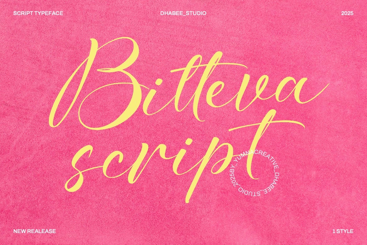 优雅复古杂志海报徽标设计手写英文字体安装包 Bitteva Script – Classy Script Font , 第1张