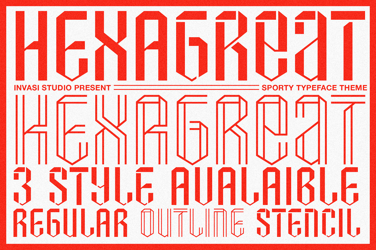 现代时尚品牌海报包装设计无衬线英文字体安装包 Hexagreat – Sport Display Font , 第1张