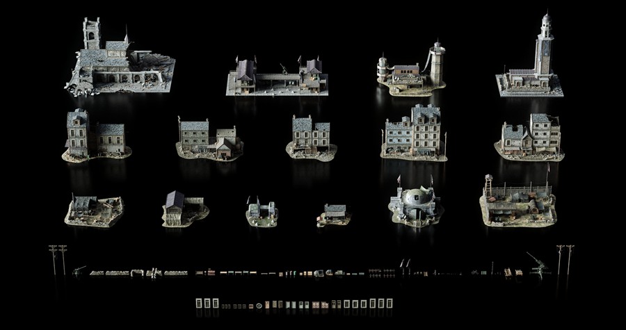 二战摧毁废弃住宅楼狙击塔营地防御工事检查站3D模型Blender/Fbx格式素材Kitbash3D – World War 2 , 第21张