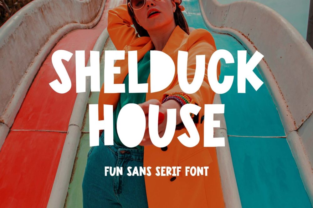 现代优雅品牌服装包装杂志徽标设计无衬线英文字体安装包 Shelduck House Sans Serif Font , 第1张