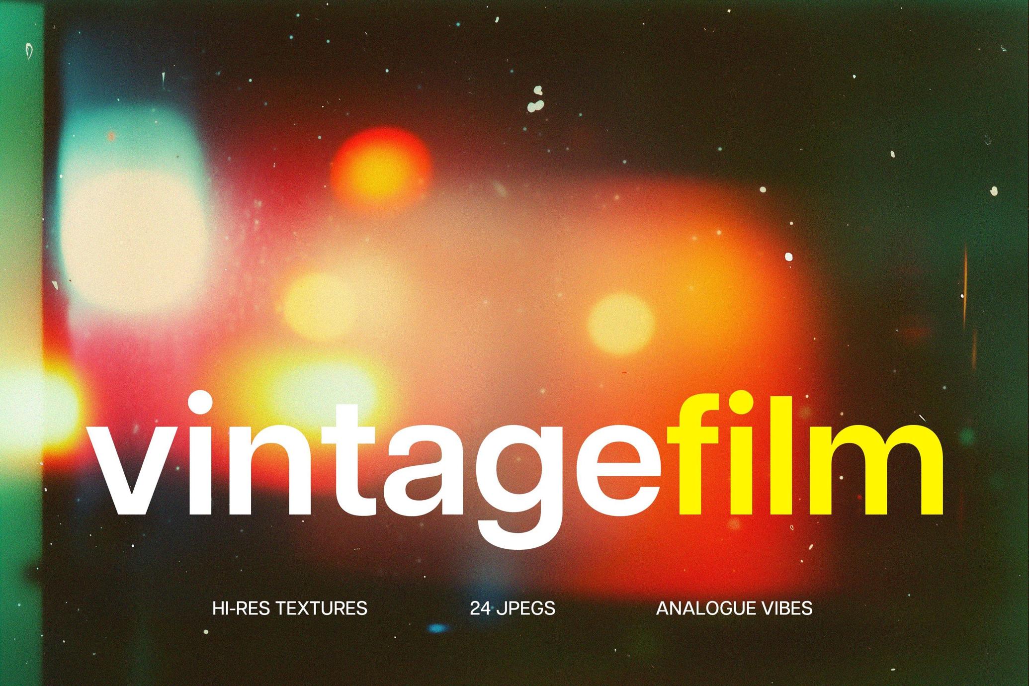 24款高清老式胶片漏光光斑耀斑怀旧背景图片设计素材Vintage Film Textures , 第1张