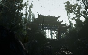 古老东方神秘山林寺庙建筑3D模型UE格式素材Oriental Ancient Pictures Temple