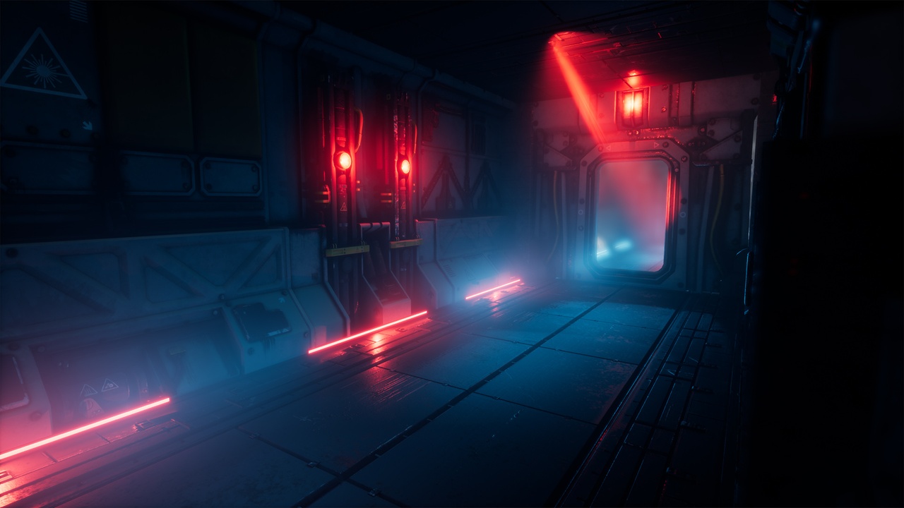 未来科幻太空空间站飞船走廊3D场景UE模型设计素材Pro-TEK Sci-Fi PBR VR Horror Corridor in Space , 第5张