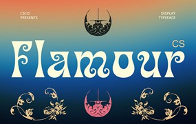 时尚优雅品牌电影海报游戏标题设计装饰英文字体安装包 Flamour – Fantasy Font