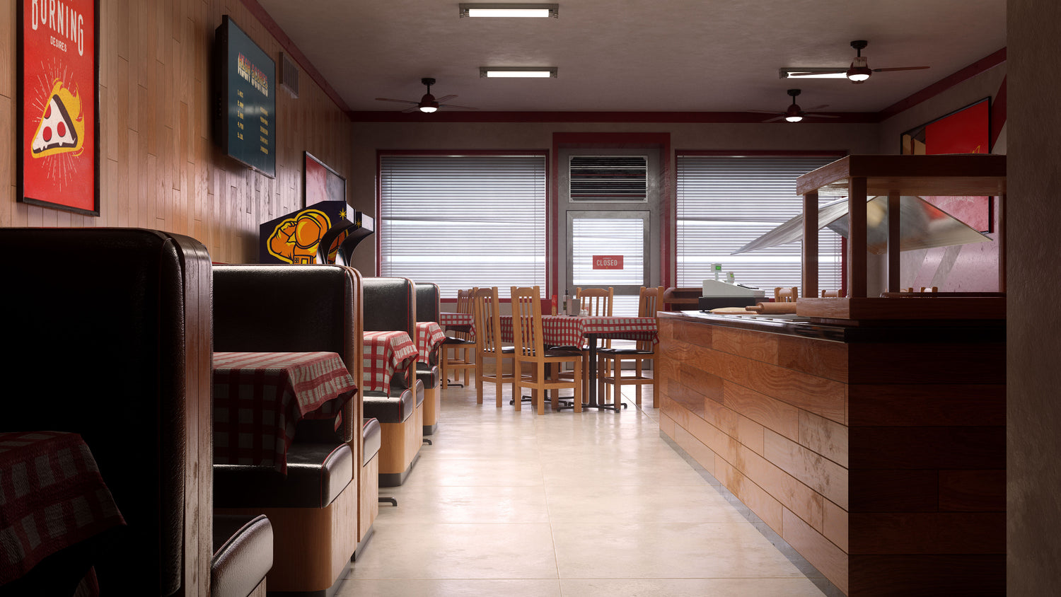 Blender中式餐厅汉堡店酒吧室内场景3D模型素材Kitbash3D – Restaurants , 第9张