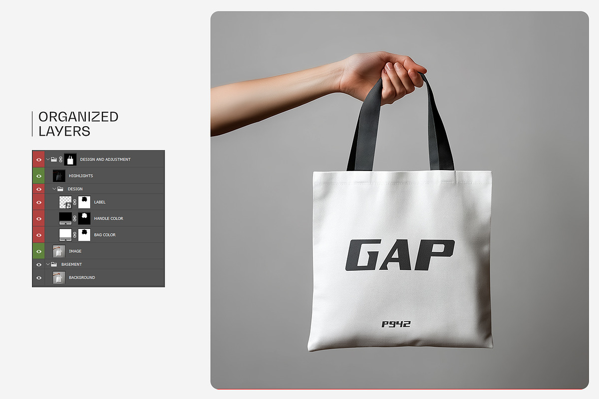 逼真都市风帆布袋手提袋设计vi贴图效果图psd样机模板素材Tote Urban Bag Mockup , 第7张