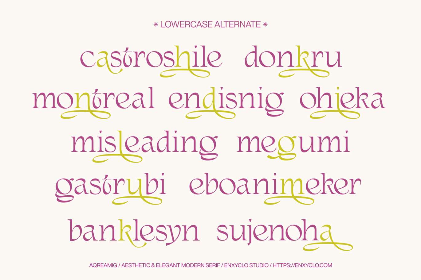 现代复古杂志海报网站徽标设计衬线英文字体安装包 Aqreamig – Modern Elegant Luxury Ligature Serif , 第3张