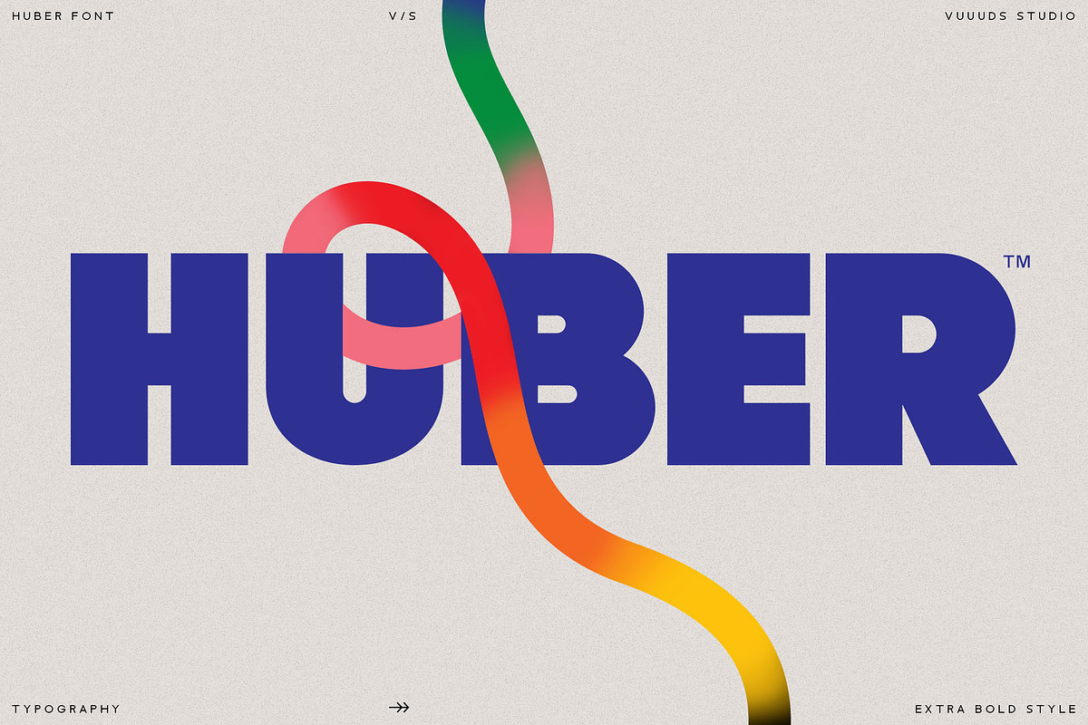 英文字体：重型粗体极简logo画册海报标题排版无衬线字体包 Huber vuuuds , 第5张