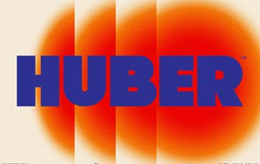 英文字体：重型粗体极简logo画册海报标题排版无衬线字体包 Huber vuuuds