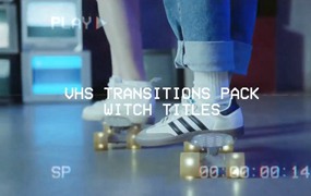 FCPX插件：9个复古VHS录像机故障动画过渡FCPX插件 Transitions Pack VHS