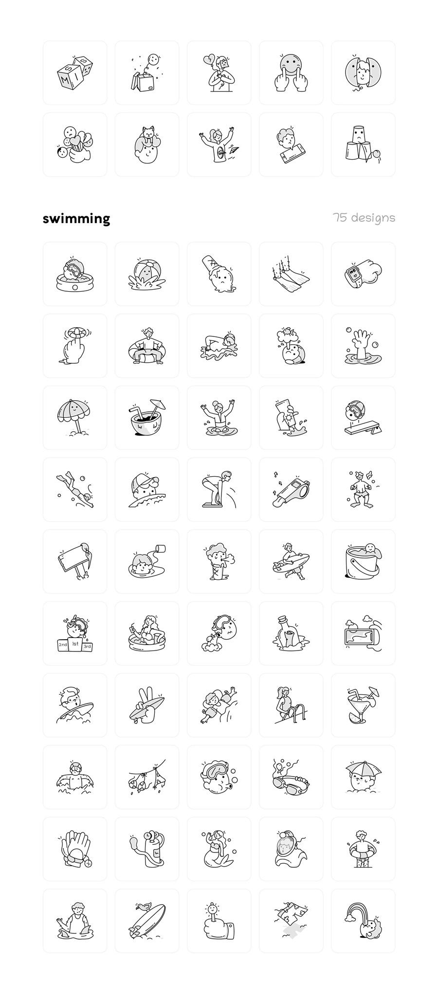 450款涂鸦卡通表情符号人物手绘矢量图形ai/eps/png格式素材450 Zoodle Hand Drawn Illustrations , 第16张