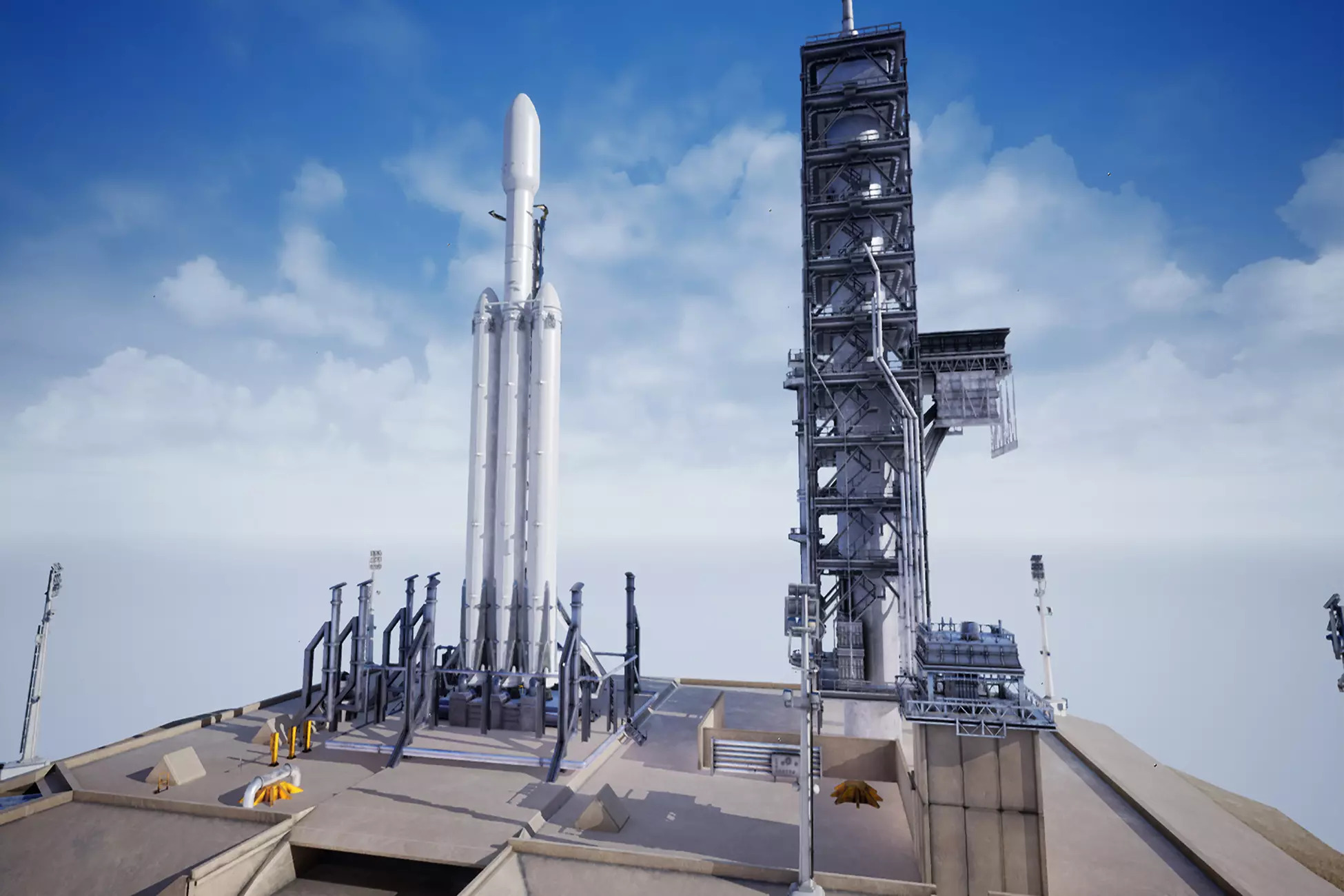 UE5卫星火箭发射空间站场景3D模型设计素材Rocket Launch Pad & Interior Modular Environment , 第3张