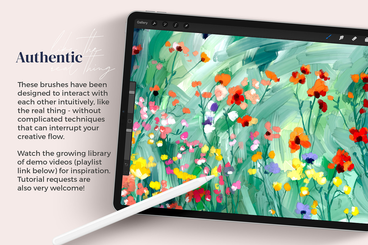 逼真丙烯酸油画绘画效果procreate笔刷画笔画布纹理素材包Painterly Brushes for Procreate by Alaina Jensen , 第5张
