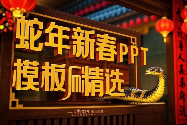 2025蛇年新春PPT模板精选！59款高颜值年终总结与新年规划套装 幻灯图表 第1张