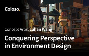 PS Photoshop室内环境概念手绘插画绘画视频教程 中英文字幕 Coloso – Conquering Perspective in Environment Design with Luhan Wang