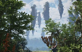 UE科幻森林丛林植物3D场景模型设计素材 SciFi Jungle Biome