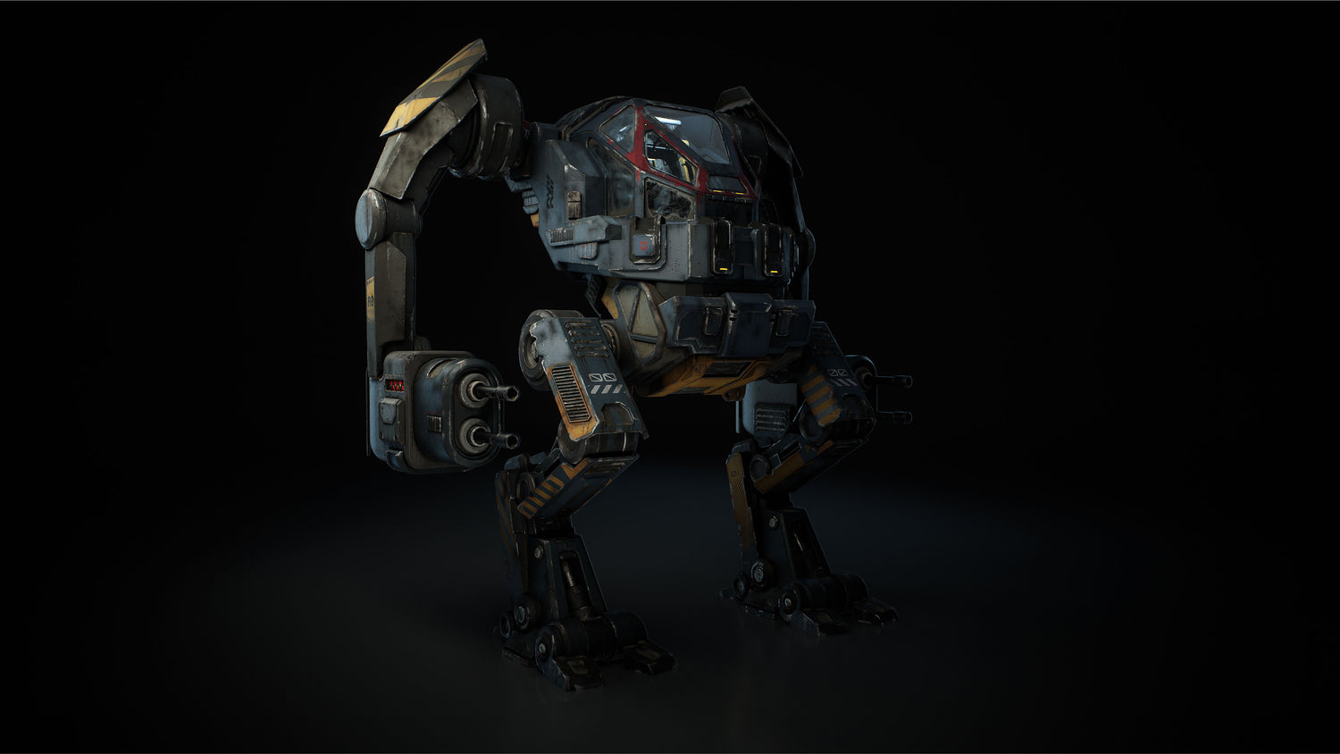 Blender未来科幻作战机器人装甲坦克运输车3D模型 Kitbash3D – Mech Wars , 第5张