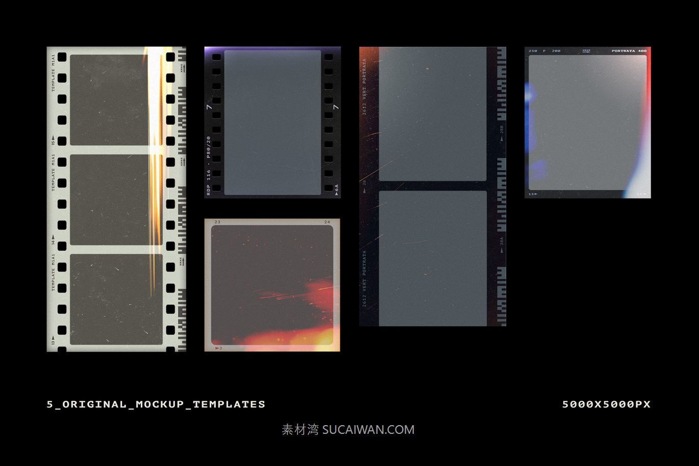复古做旧电影胶片边框模拟燥点划痕图像照片PSD特效样机素材 Film Frames Mockups , 第8张