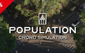 Blender人群集群动画模拟插件+模型预设 Population Pro V1.1.2 Blender Market – Population – Human Crowd Simulation