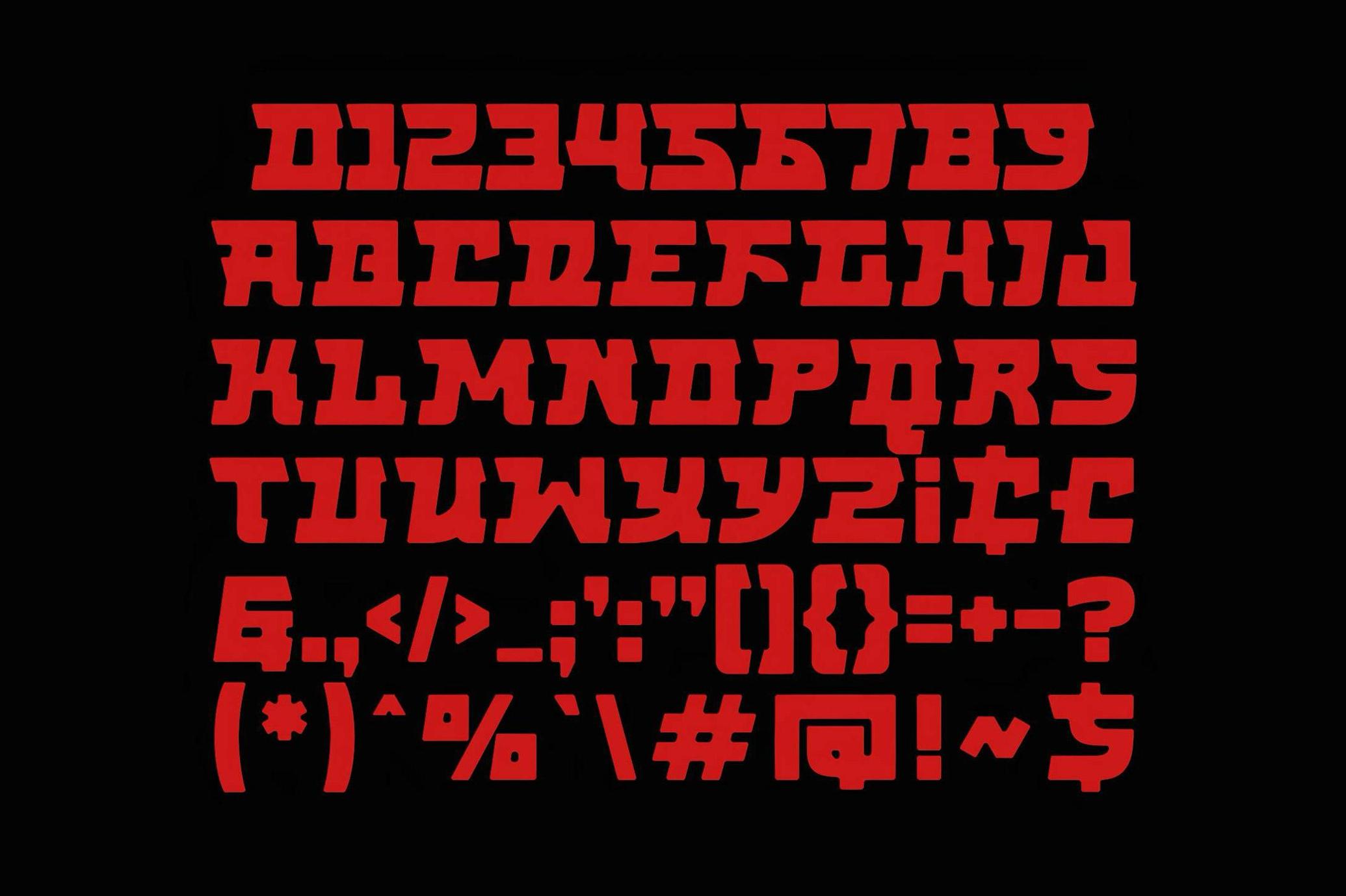 时尚日文块状风格品牌海报包装设计无衬线英文字体安装包 Kyouka — Japanese Font , 第9张