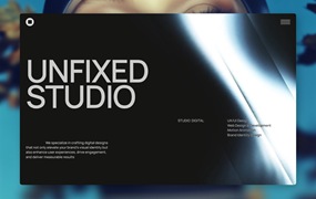 极简时尚工作室个人摄影艺术作品集网站web ui界面设计figma/framer模板素材UNFIXED STUDIO — Minimalist Studio Agency Portfolio