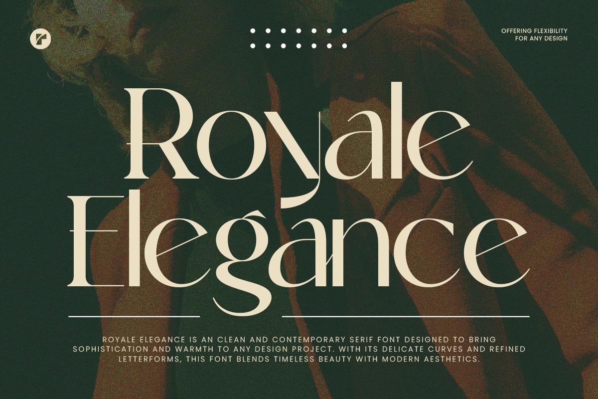 时尚优雅品牌海报徽标设计衬线英文字体安装包 Royal Elegance – Modern Luxury Feminine Serif , 第1张