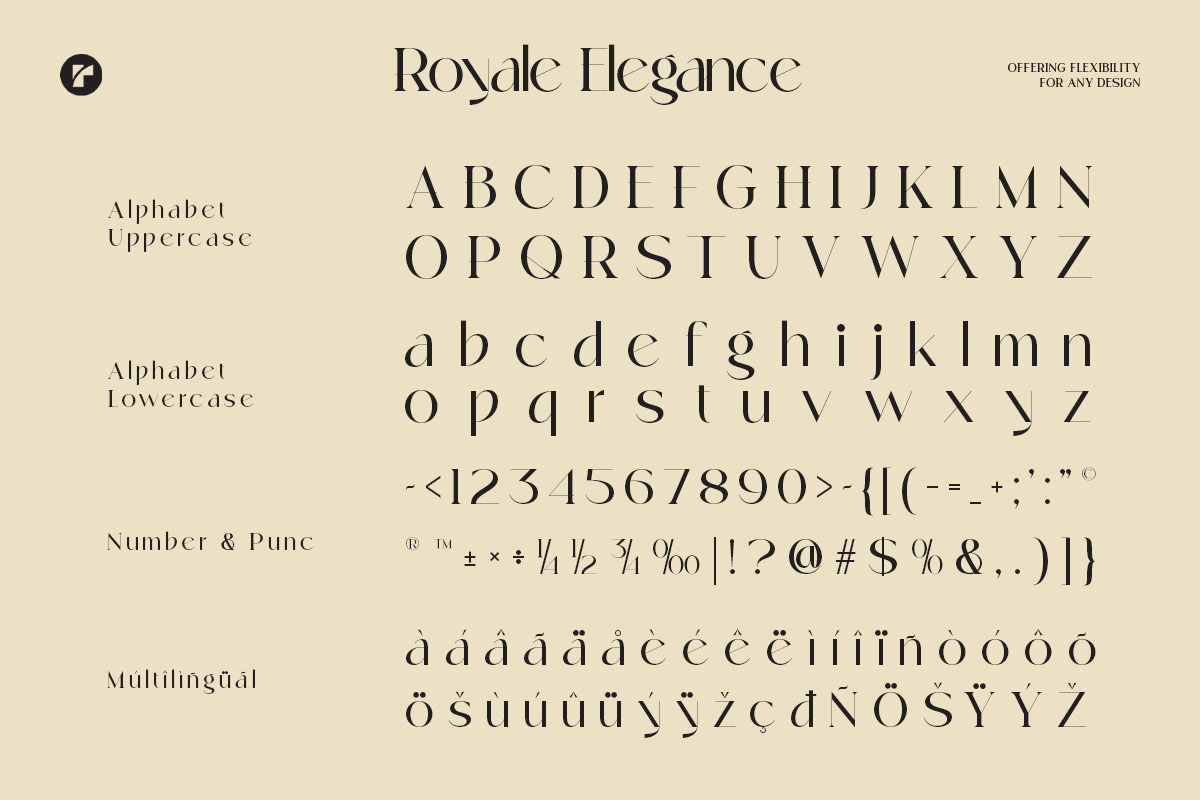 时尚优雅品牌海报徽标设计衬线英文字体安装包 Royal Elegance – Modern Luxury Feminine Serif , 第11张