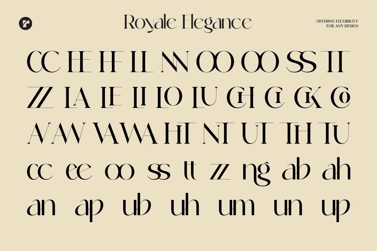 时尚优雅品牌海报徽标设计衬线英文字体安装包 Royal Elegance – Modern Luxury Feminine Serif , 第12张