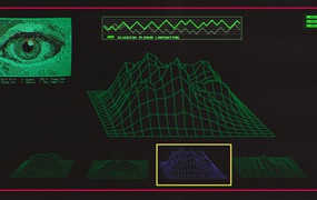 复古时尚未来派线框PNG/AI矢量设计元素 Pixflow - Retro-Futuristic Wireframes