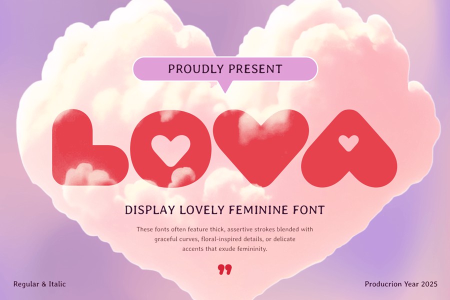 时尚可爱品牌婚礼徽标设计无衬线英文字体安装包 Lova – Lovely Feminine Font , 第1张