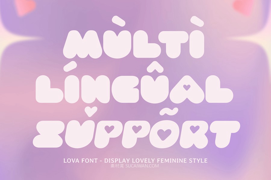 时尚可爱品牌婚礼徽标设计无衬线英文字体安装包 Lova – Lovely Feminine Font , 第2张