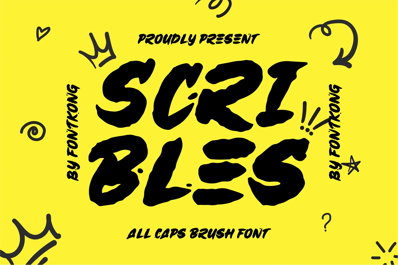 时尚创意品牌海报徽标设计无衬线英文字体安装包 Scribles – A Brush Font , 第1张