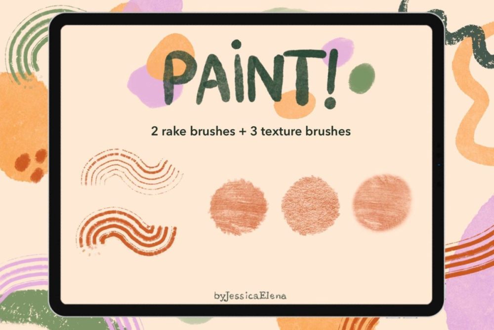 28款粉笔蜡笔艺术绘画procreate笔刷画笔设计素材 Paint! – Procreate Brush Pack , 第3张