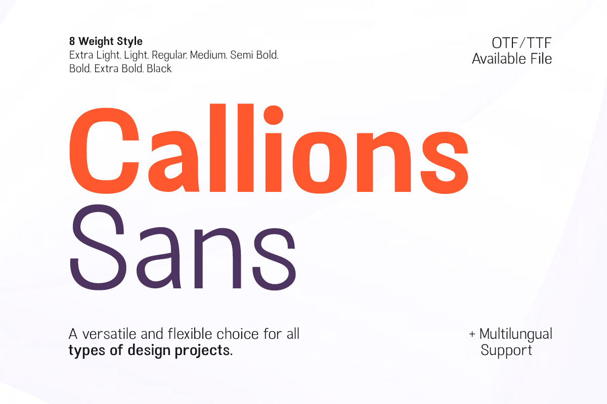 现代优雅Ins风杂志海报标题品牌标志Logo设计PSAI无衬线英文字体 Callions – Sans Serif Family , 第1张