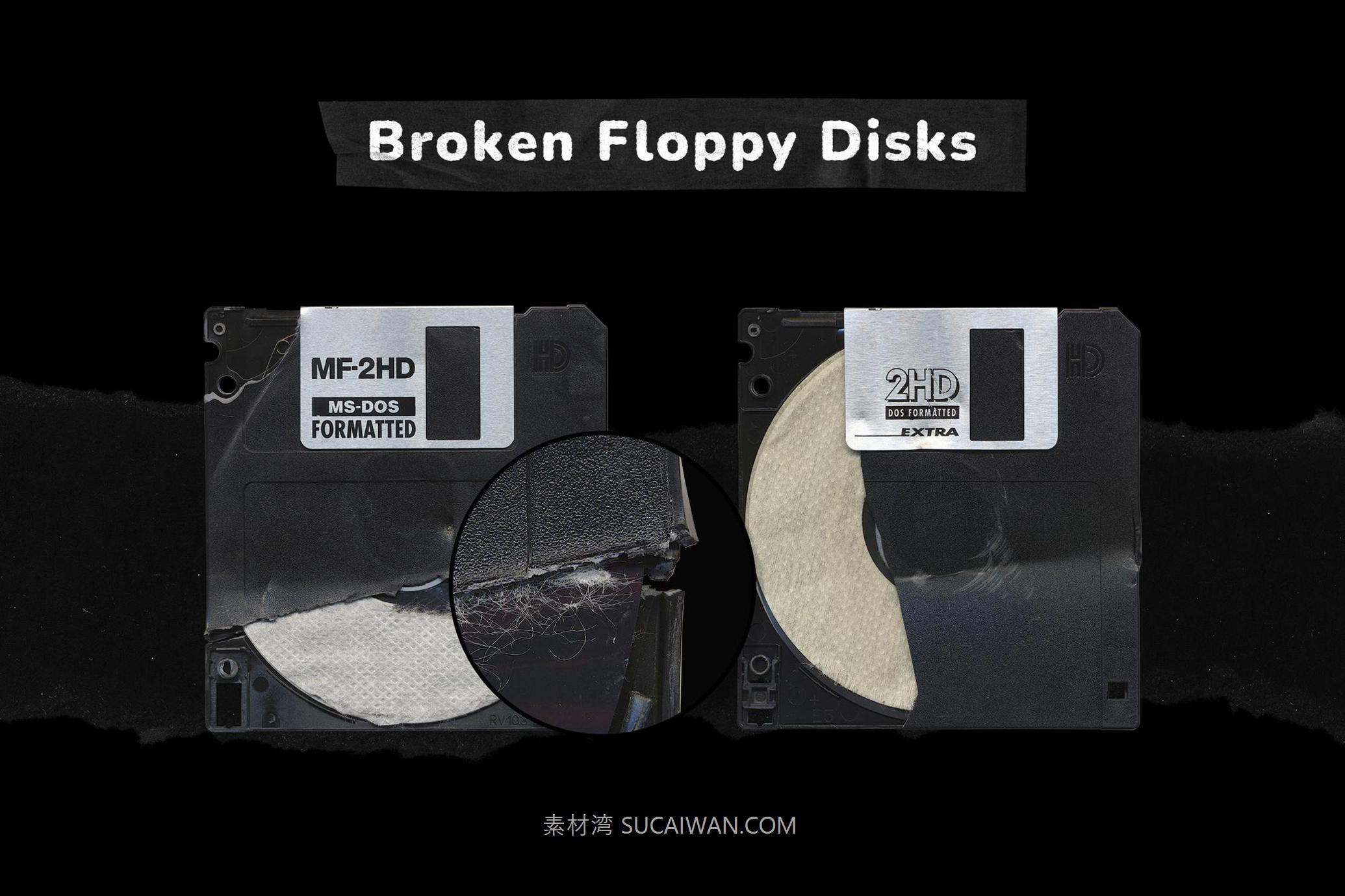 Floppy Disk Cover Mockup Pack 复古怀旧科技塑料袋贴纸标签地下摇滚风PNG免抠图PS设计素材 , 第8张