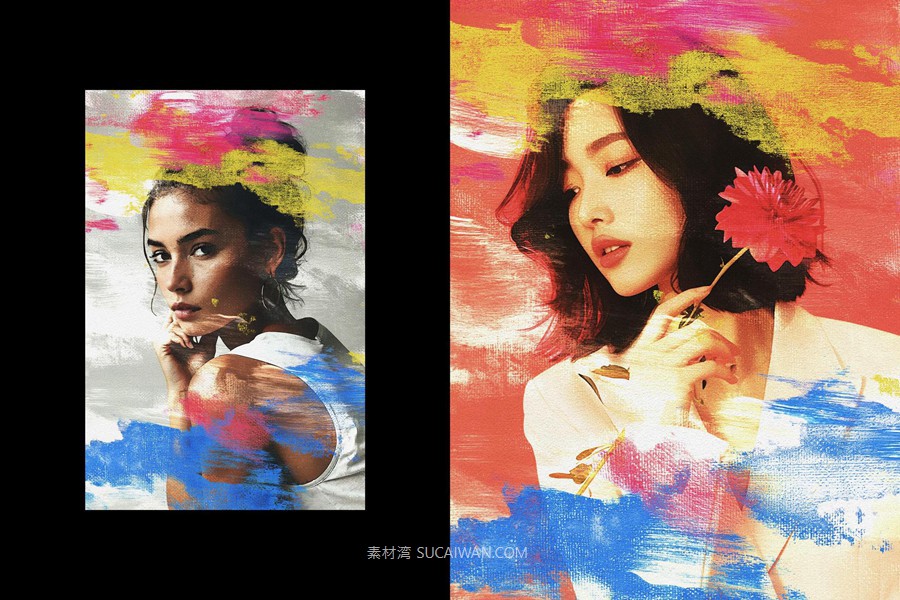 彩色丙烯酸绘画照片效果ps特效滤镜样机 Paint Photo Effect , 第4张