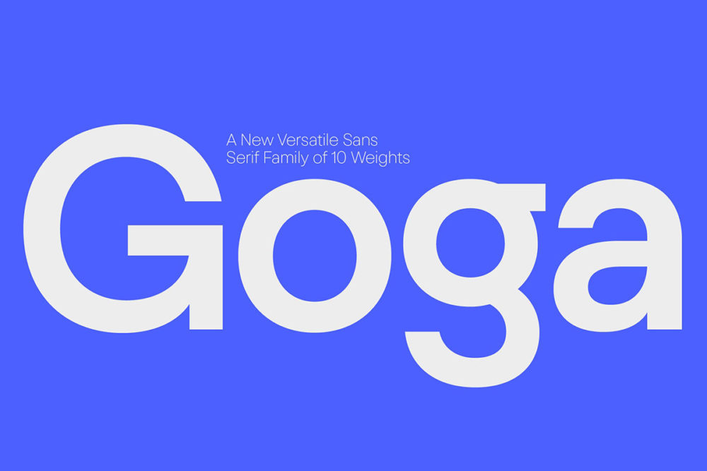 国外前卫几何风品牌徽标logo设计西文ps无衬线英文字体安装包 Myfonts – Goga Font Family , 第1张