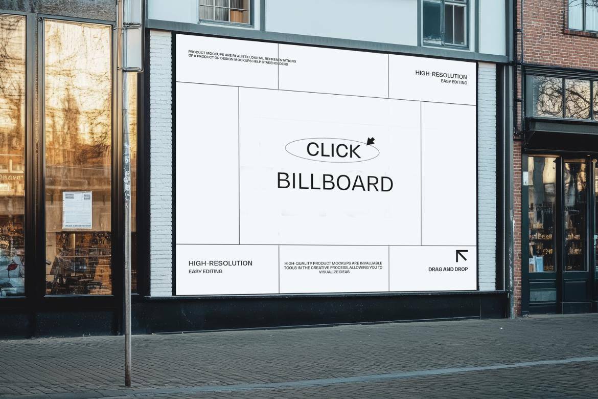 逼真城市街边大型广告牌品牌海报设计展示效果图PSD样机模板 City Billboard PSD Mockup , 第8张