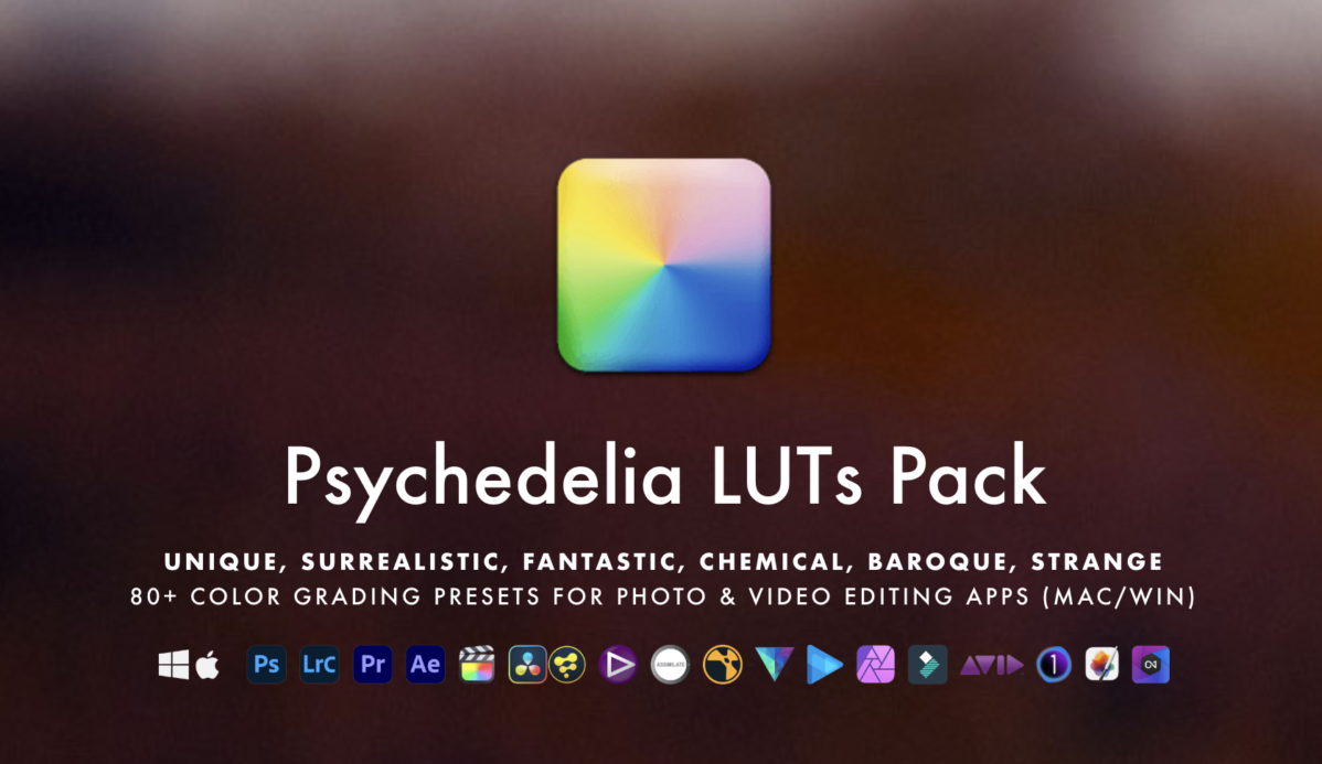 IWLTBAP – Psychedelia LUTs Pack V3 290+组独特超现实主义视频色彩分级调色LUT预设包 , 第1张