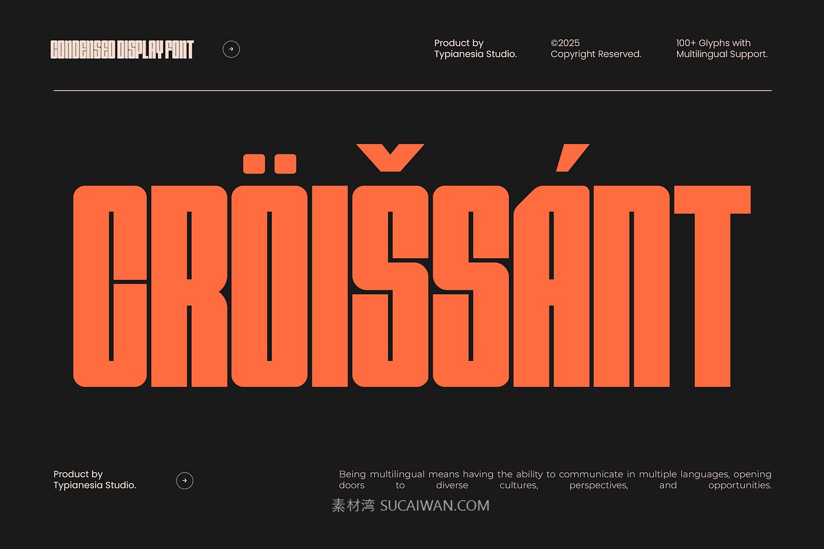 现代简约杂志海报包装网页设计无衬线英文字体安装包 Seriusans – Condensed Sans Display Font , 第4张